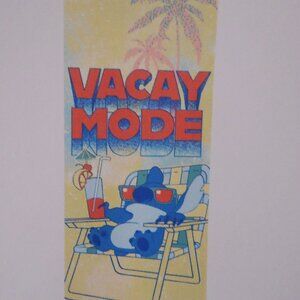 Disney's Stitch Vacay Mode Beach Towel Measures 28 x 58 inches